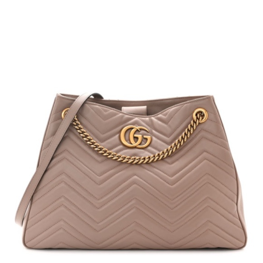 Gucci Matelasse Medium GG Marmont Shoulder Tote Bag- gently used - Picture 2 of 9